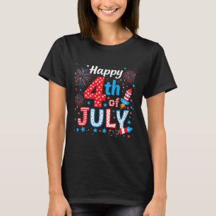 Happy 4th Of July Patriotic American Flag Usa Men T-Shirt