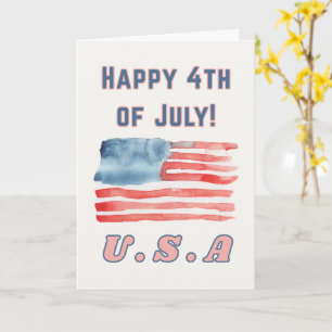 Happy 4th of July Patriotic American Independence Card