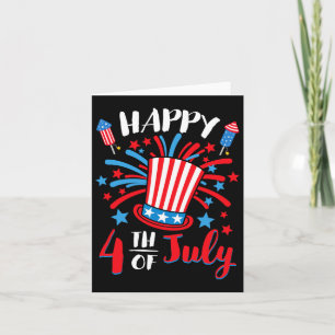 Happy 4th Of July Patriotic American Us Flag Men W Card