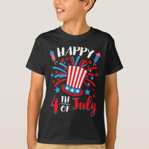 Happy 4th Of July Patriotic American Us Flag Men W T-Shirt