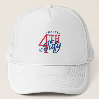 Happy 4th of July Patriotic USA Independence Day Trucker Hat