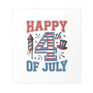 Happy 4th of July Patriotic Vintage Vector Design_ Notepad