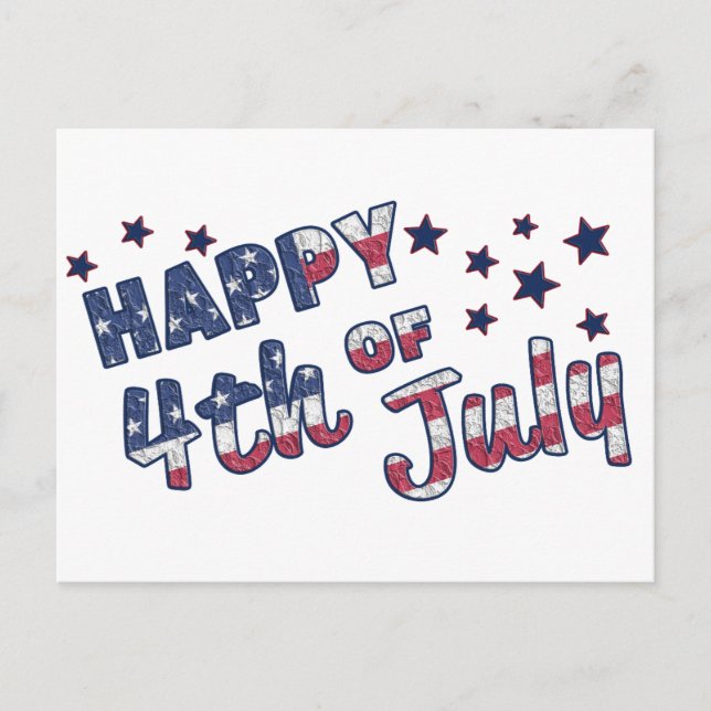 Happy 4th Of July Postcard (Front)