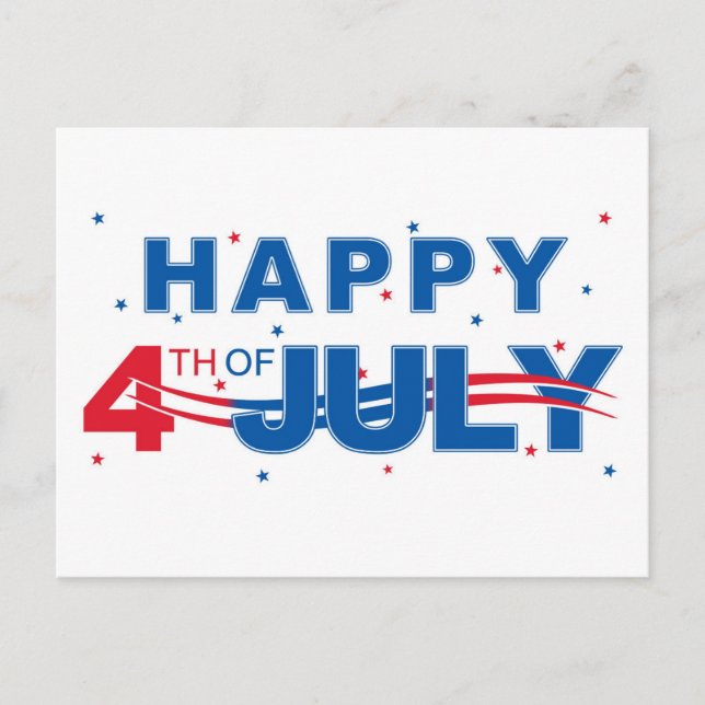 Happy 4th of July Postcard (Front)