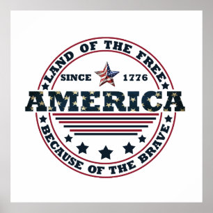 Happy 4th of july poster