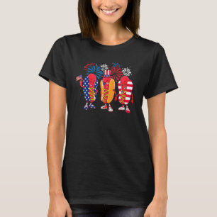 Happy 4th Of July Pride American Flag Three Dabbin T-Shirt