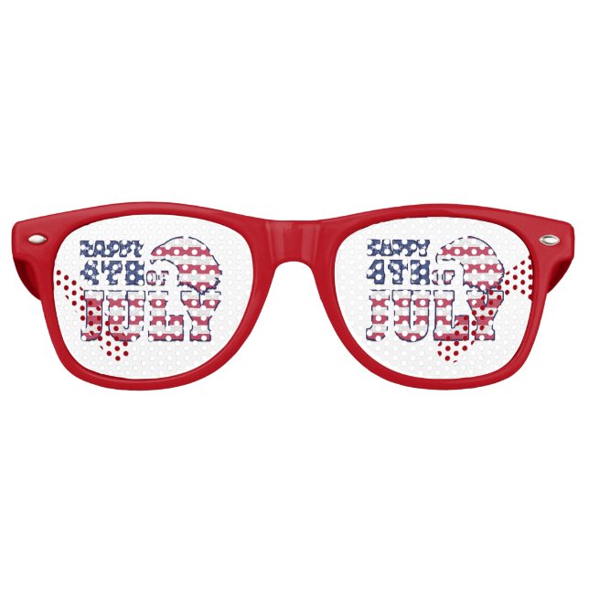 Happy 4th of July Retro Sunglasses (Front)