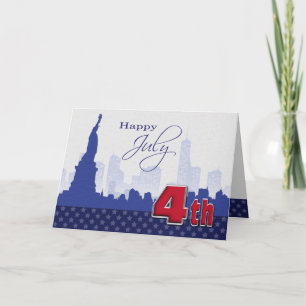 Happy 4th of July. Statue of Liberty  Card