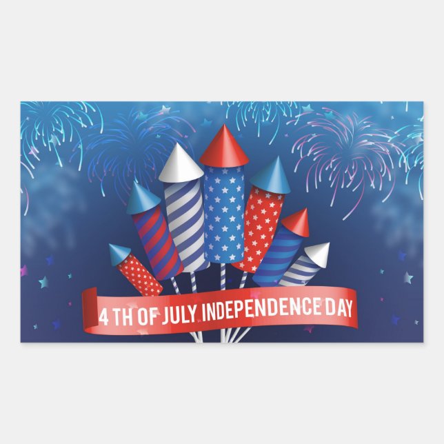 Happy 4th of July   Sticker (Front)
