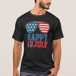 Happy 4th Of July Sunglasses USA Flag Patriotic Me T-Shirt