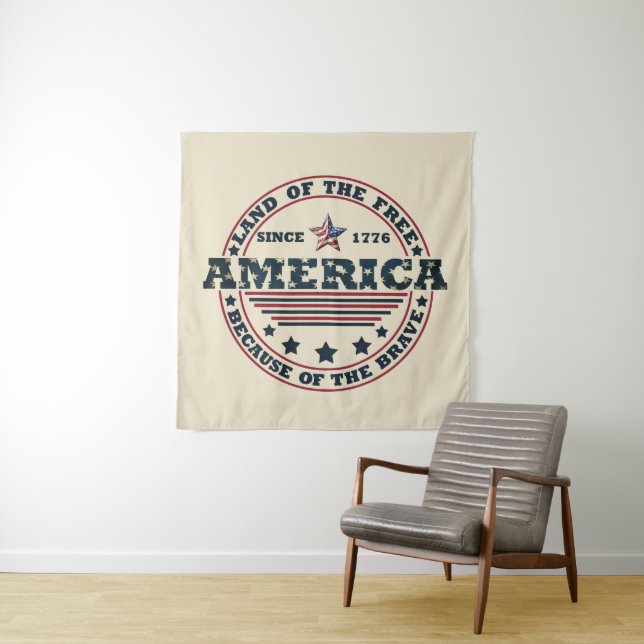 Happy 4th of july tapestry (In Situ)