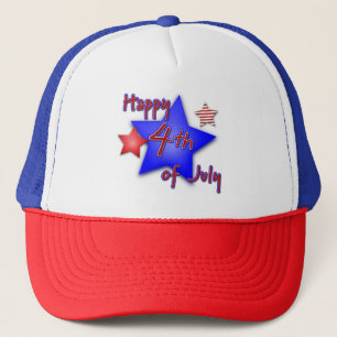 Happy 4th of july trucker hat