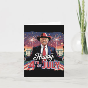 Happy 4th Of July Trump Independence Day  Card