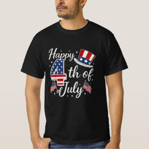 Happy 4th of July USA Flag Patriotic T-Shirt
