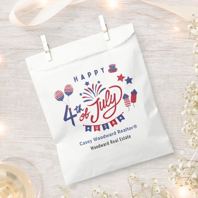 Happy 4th of July USA | Summer Pop by Customized Favour Bag (Clipped)