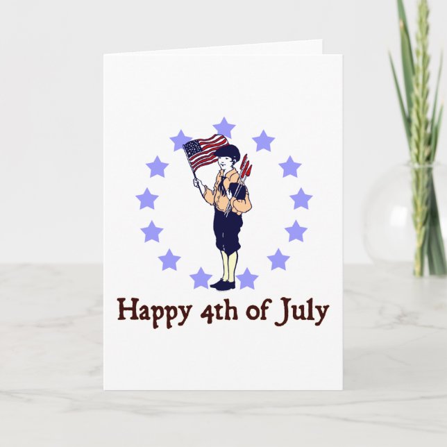 Happy 4th of July Vintage Art Card (Front)
