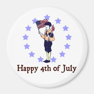 Happy 4th of July Vintage Art Magnet