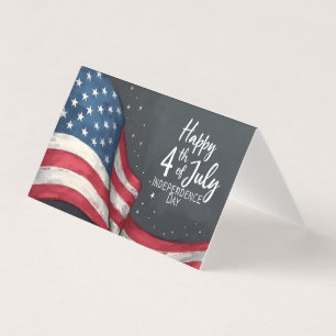 Happy 4th of July Vintage Flag Illustration Art