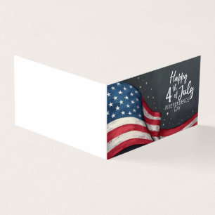 Happy 4th of July Vintage Flag Illustration Art