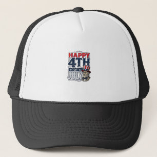Happy 4th of July Vintage Patriotic Shirt Design_1 Trucker Hat