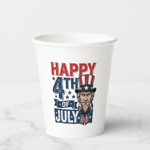 Happy 4th Of July Vintage Patriotic Uncle Shirt_1 Paper Cups