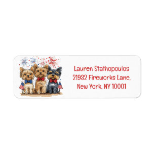 Happy 4th Of July Yorkshire Terrier Dogs