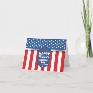 Happy 4th og July Independence Day of America Thank You Card