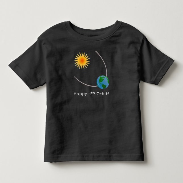 Happy 4th Orbit Space Birthday Shirt (Front)