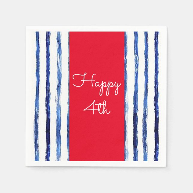 Happy 4th Paper Napkin (Front)
