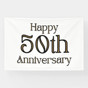 Happy 50th Anniversary 4x6 Vinyl Banner