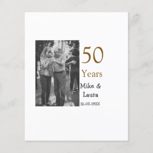 Happy 50th anniversary add couple name date weddin