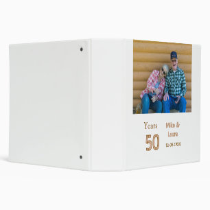 Happy 50th anniversary add couple name date weddin binder
