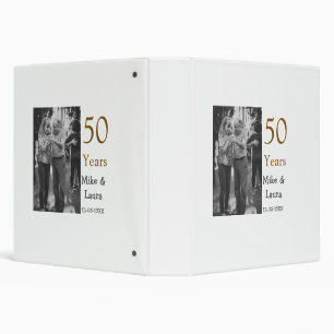 Happy 50th anniversary add couple name date weddin binder