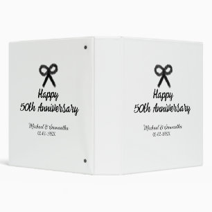 Happy 50th anniversary add couple name date weddin binder