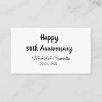 Happy 50th anniversary add couple name date weddin