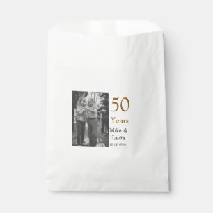 Happy 50th anniversary add couple name date weddin favour bag