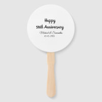 Happy 50th anniversary add couple name date weddin