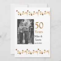 Happy 50th anniversary add couple name date weddin