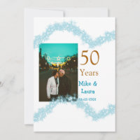 Happy 50th anniversary add couple name date weddin
