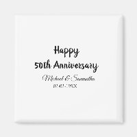 Happy 50th anniversary add couple name date weddin