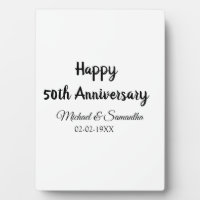 Happy 50th anniversary add couple name date weddin