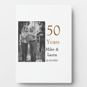 Happy 50th anniversary add couple name date weddin plaque