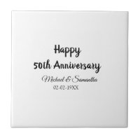 Happy 50th anniversary add couple name date weddin