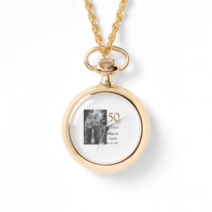 Happy 50th anniversary add couple name date weddin watch