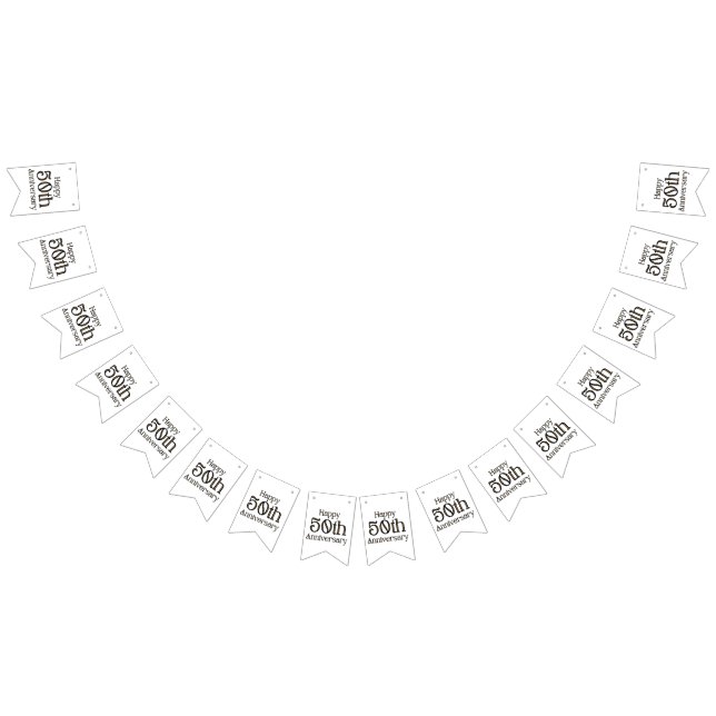 Happy 50th Anniversary Bunting Banner (All)