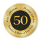 Happy 50th Anniversary Favor Ideas, Black and Gold