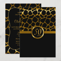 Happy 50th Anniversary | Giraffe Pattern