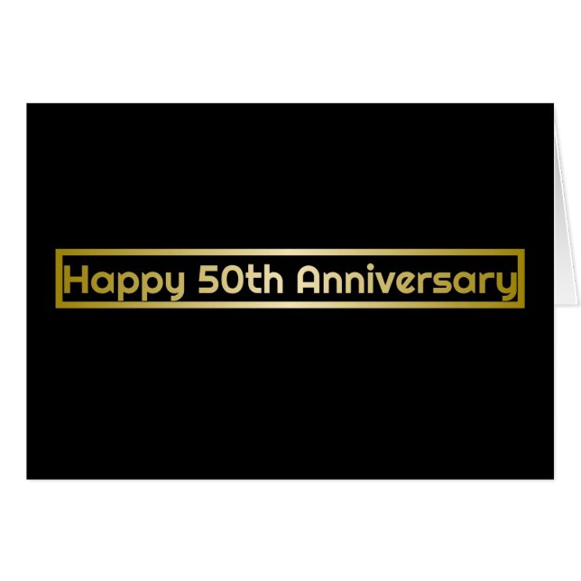 Happy 50th Anniversary greeting card  (Front Horizontal)