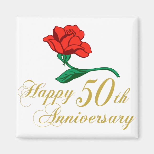 Happy 50th Anniversary Magnet (Front)