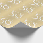 "Happy 50th Anniversary" Matte Gold Colour Wrapping Paper<br><div class="desc">For an understated matte gold 50th Wedding Anniversary,  this gradient golden colour makes a lovely wrapping for that final detail; present-ation!</div>